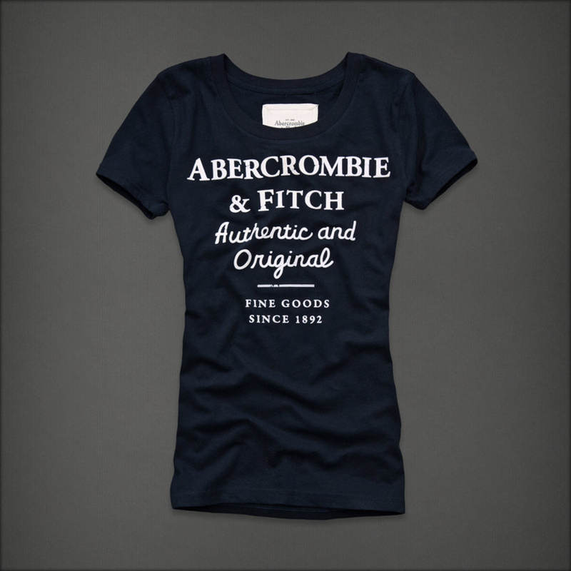 Abercrombie Fitch Mujeres De Cuello Redondo Corto Remera AF8181